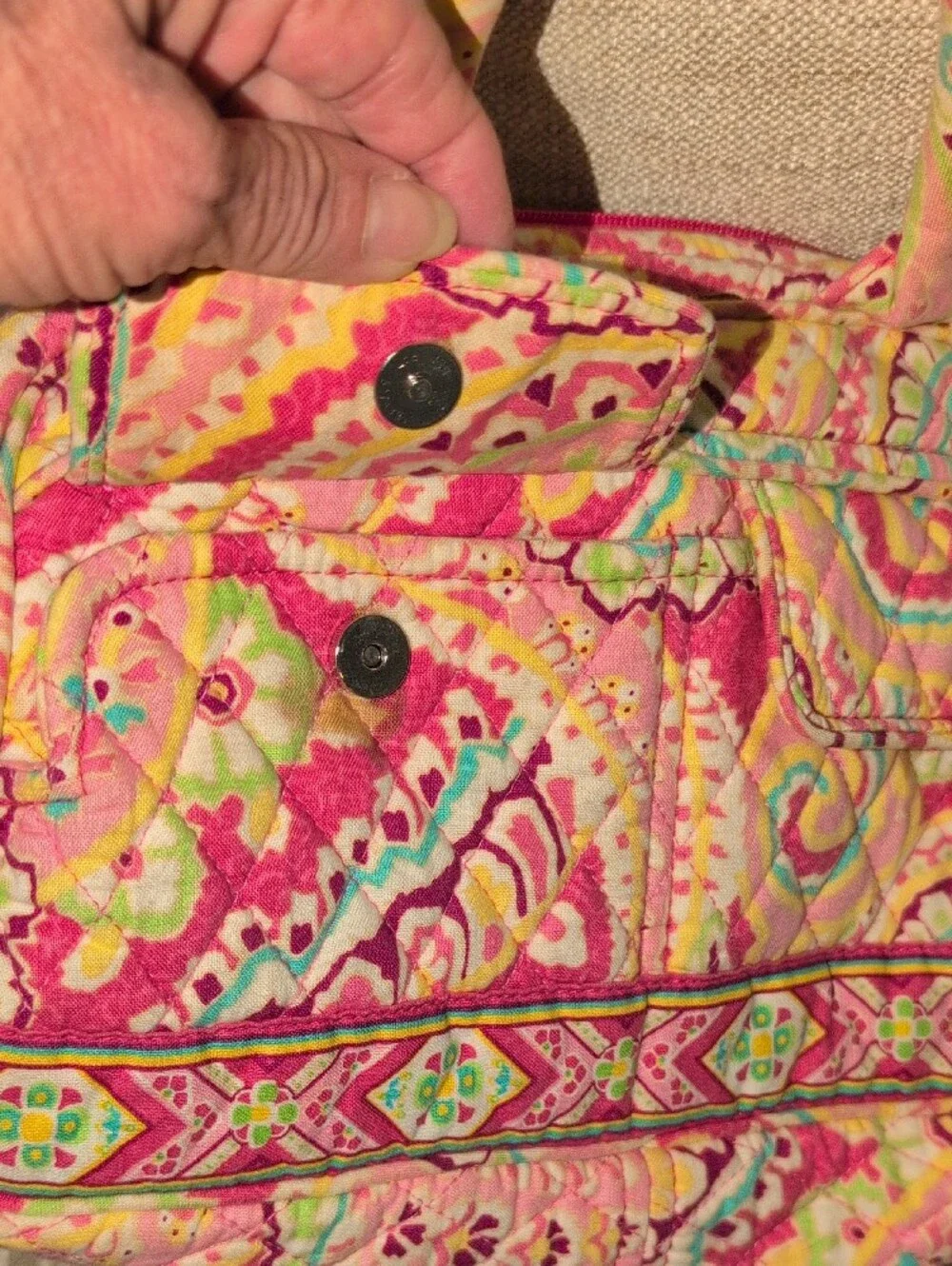 Quilted Pink Lola Vera Bradley Bag Retired Pattern 